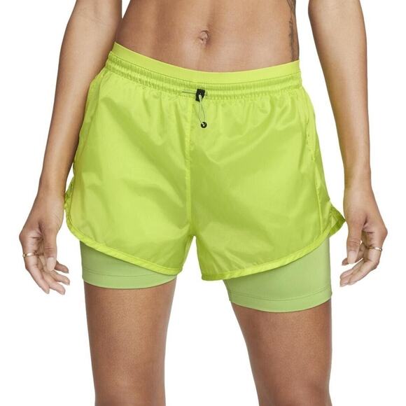 Nike Icon Clash Tempo Luxe Atomic Green Running Shorts Women’s Small - Picture 1 of 13